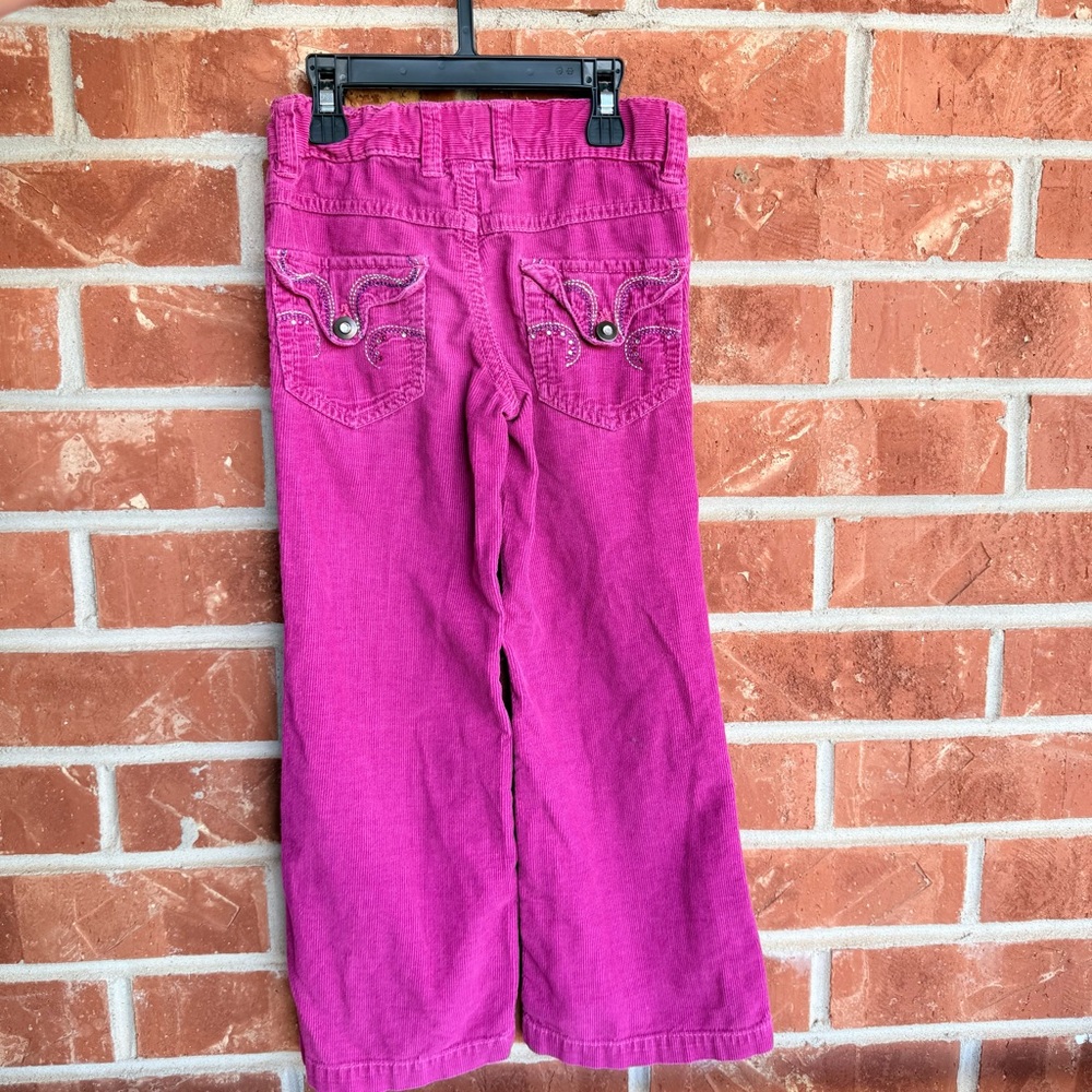 Vintage faded glory Girls' purple Corduroy Pants with Embellished Back Pockets